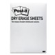 3M Post-it Super Sticky Dry Erase - samolepicí folie - 15 listů, 27,9 × 39 cm